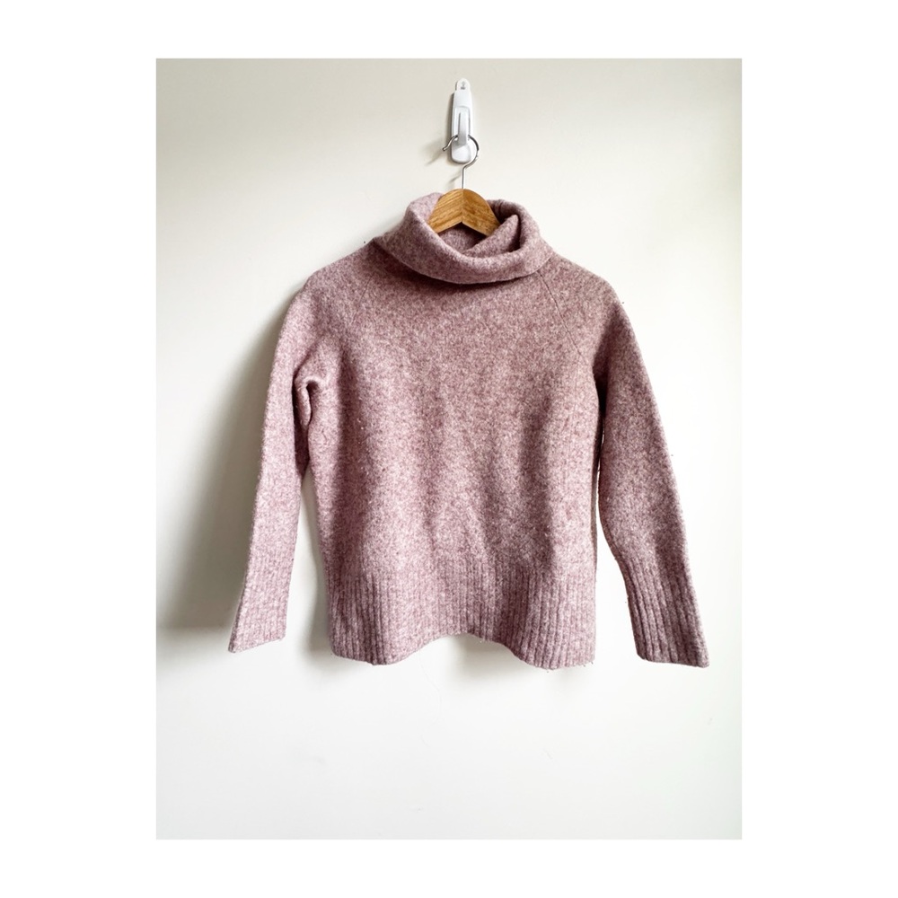 Babaton Soft Mauve Pink Turtleneck Sweater XS/S Wool Blend